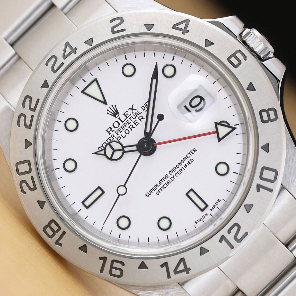 Rolex 40mm Explorer White GMT Men's Watch
